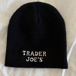 Trader Joe's Black Knit Beanie Hat